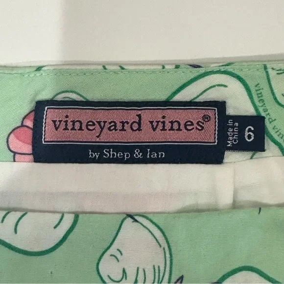 Vineyard Vines Lobster Clam Shell Skirt Green Pink Nantucket Coastal Preppy - Picture 3 of 3